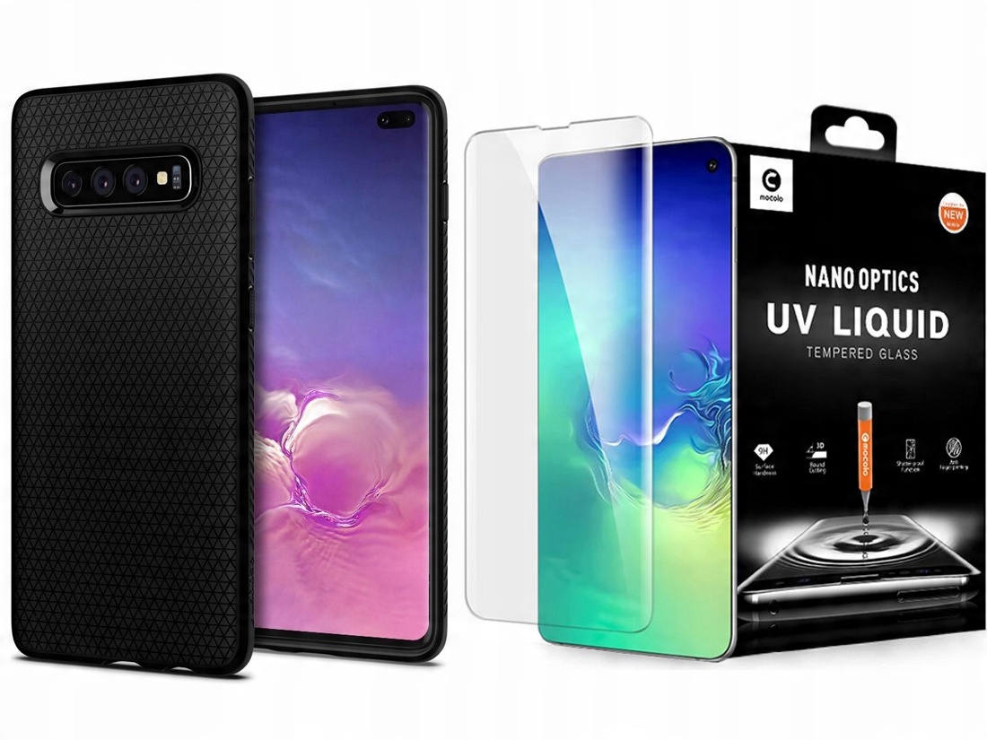 

Spigen * Obudowa Etui Case * Galaxy S10 + Szkło Uv
