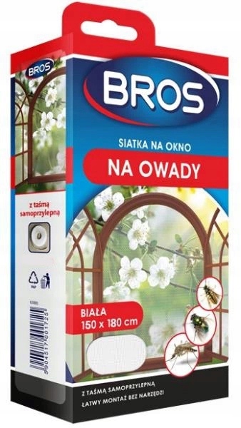 

Siatka na okno 150x180cm taśma owady Biała komary