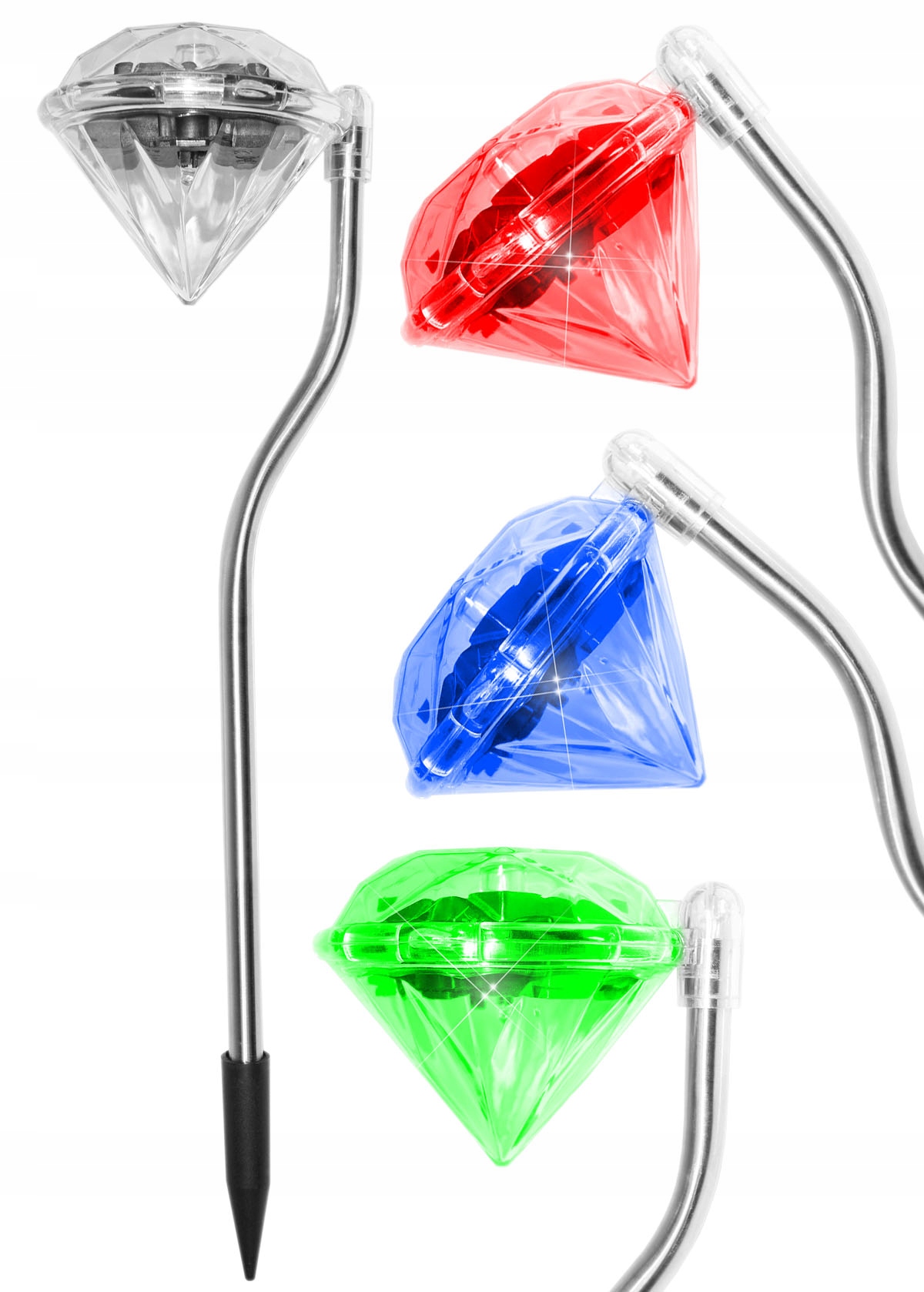 

Ogrodowa Lampa Solarna Świecący Diament Led Rgb