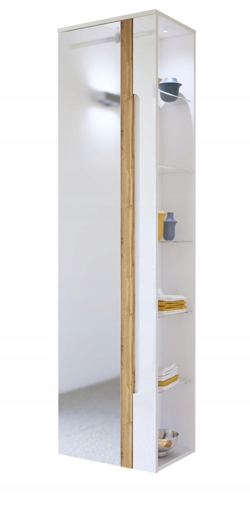 ZESTAW MEBLI ŁAZIENKOWYCH 80 CM GALAXY WHITE Materiał MDF
