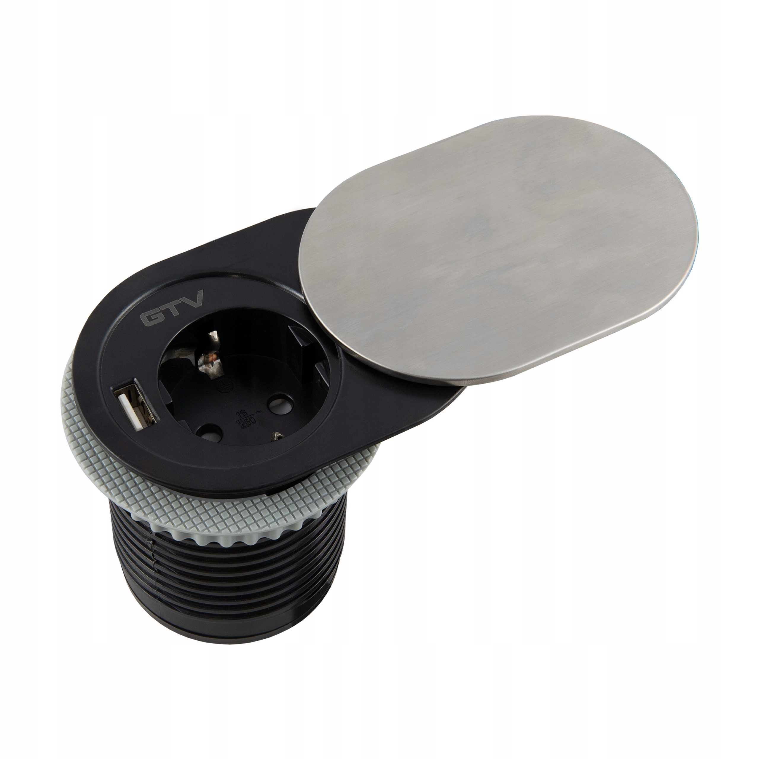 

Gniazdo wpuszczane w blat fi 60 Slide Usb Gtv alum