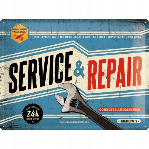 

Tablica Service & Repair dla mechanika 30x40
