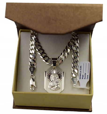 

Łańcuszek Srebrny Medalik 6,50 MM. Grawer