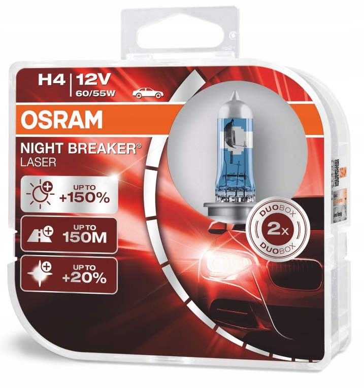 

Osram H4 Night Breaker Laser +150% Duo Box
