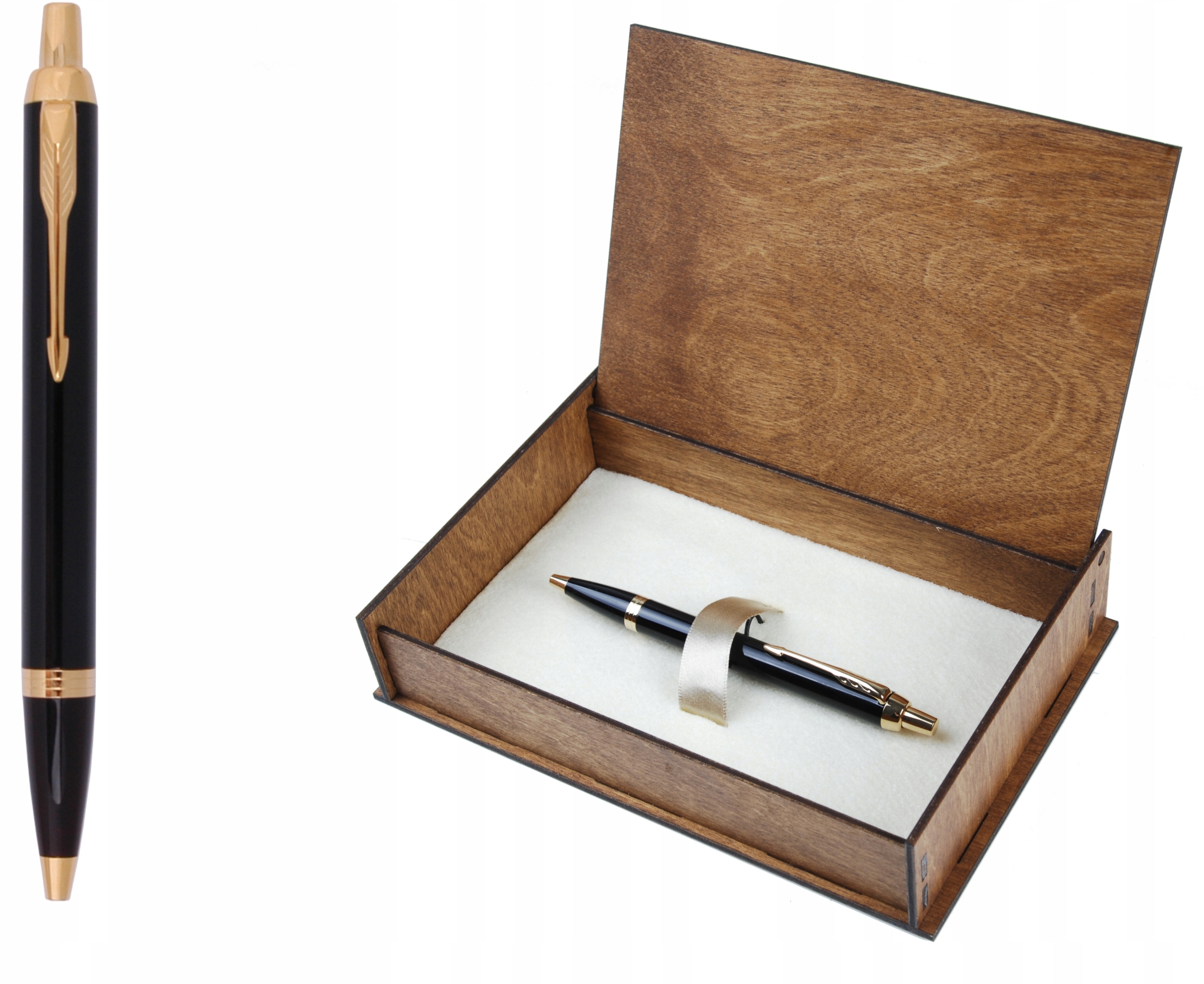 Parker IM długopis black Gt Drewno Grawer Rr 0Z37
