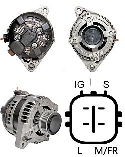 JA1721 ALTERNATOR TOYOTA PREVIA RAV4 2.0 D-4D Producent części Toyota OE