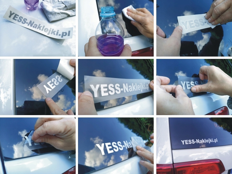 REBA ROCK SHOX biała naklejka Amortyzator 135-3 C Wzór dominujący logo