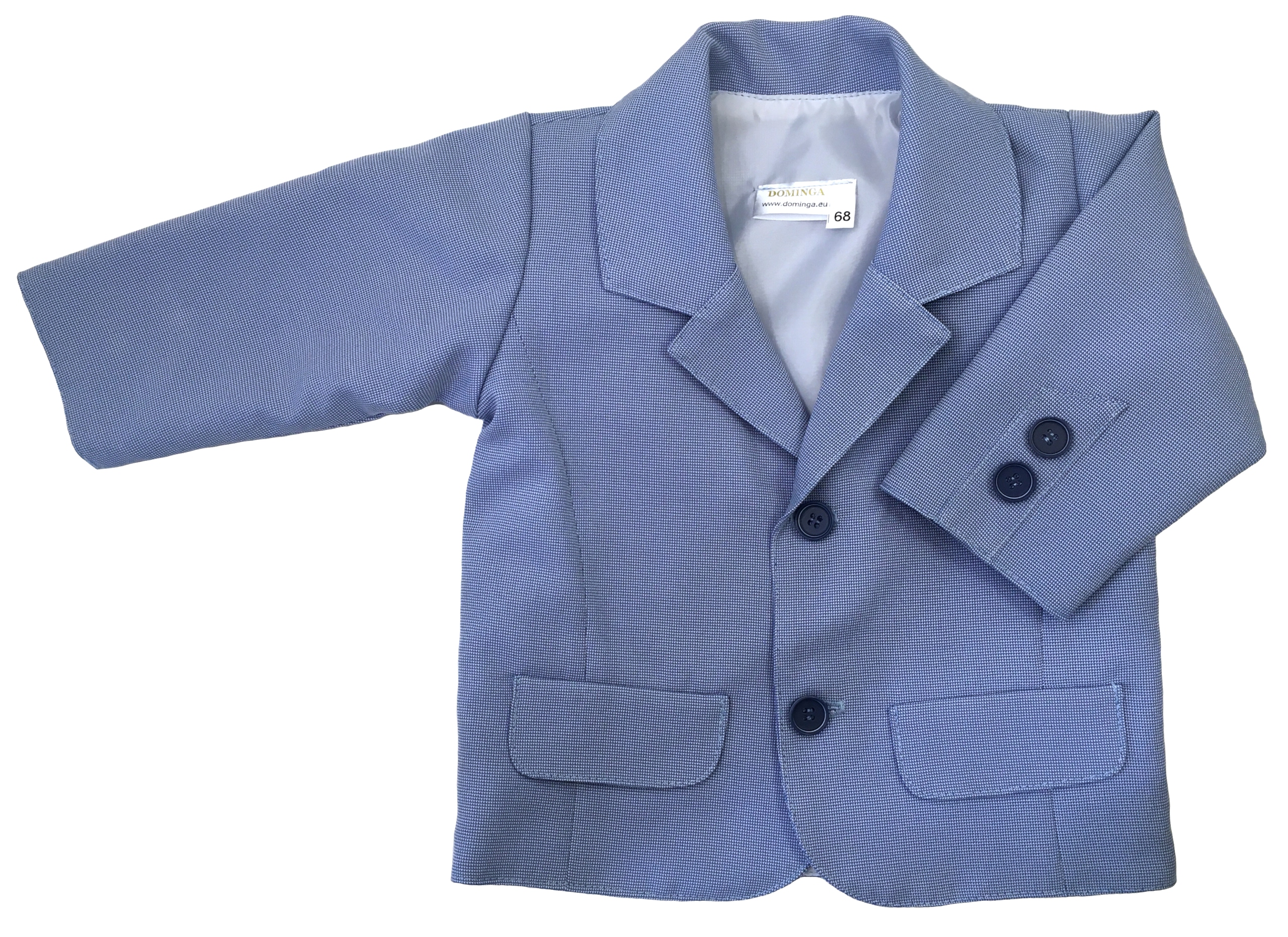 MARYNARKA Chrzest wizytowa niebieska 80 cm +9m