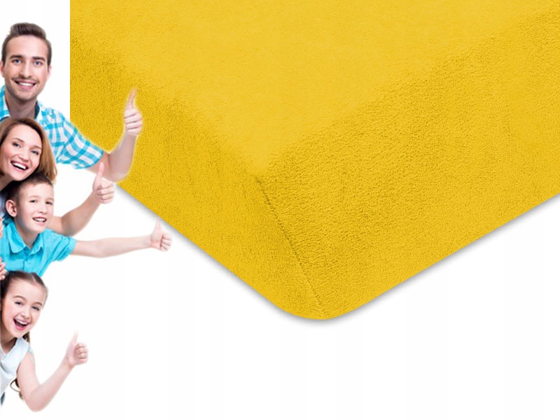 

Żółte Prześcieradło Frotte Wymiar 100/200 CM
