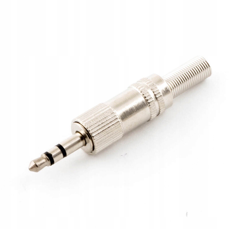 

Wtyk jack mały 3,5mm 3.5 Stero srebrny JC-037