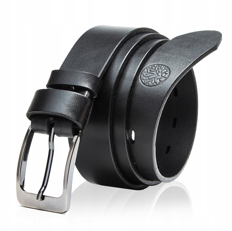 Pasek skórzany męski czarny do spodni Betlewski Kolekcja STANDARD