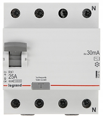 

Legrand RX3 Wyłącznik Różnicowoprądowy 25A 4P 30mA