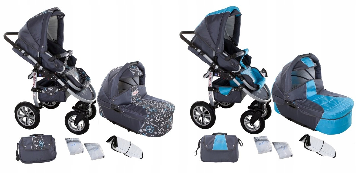 WÓZEK GONDOLA FOTELIK SPACERÓWKA Krasnal SATURN 2 Rodzaj kół Piankowe