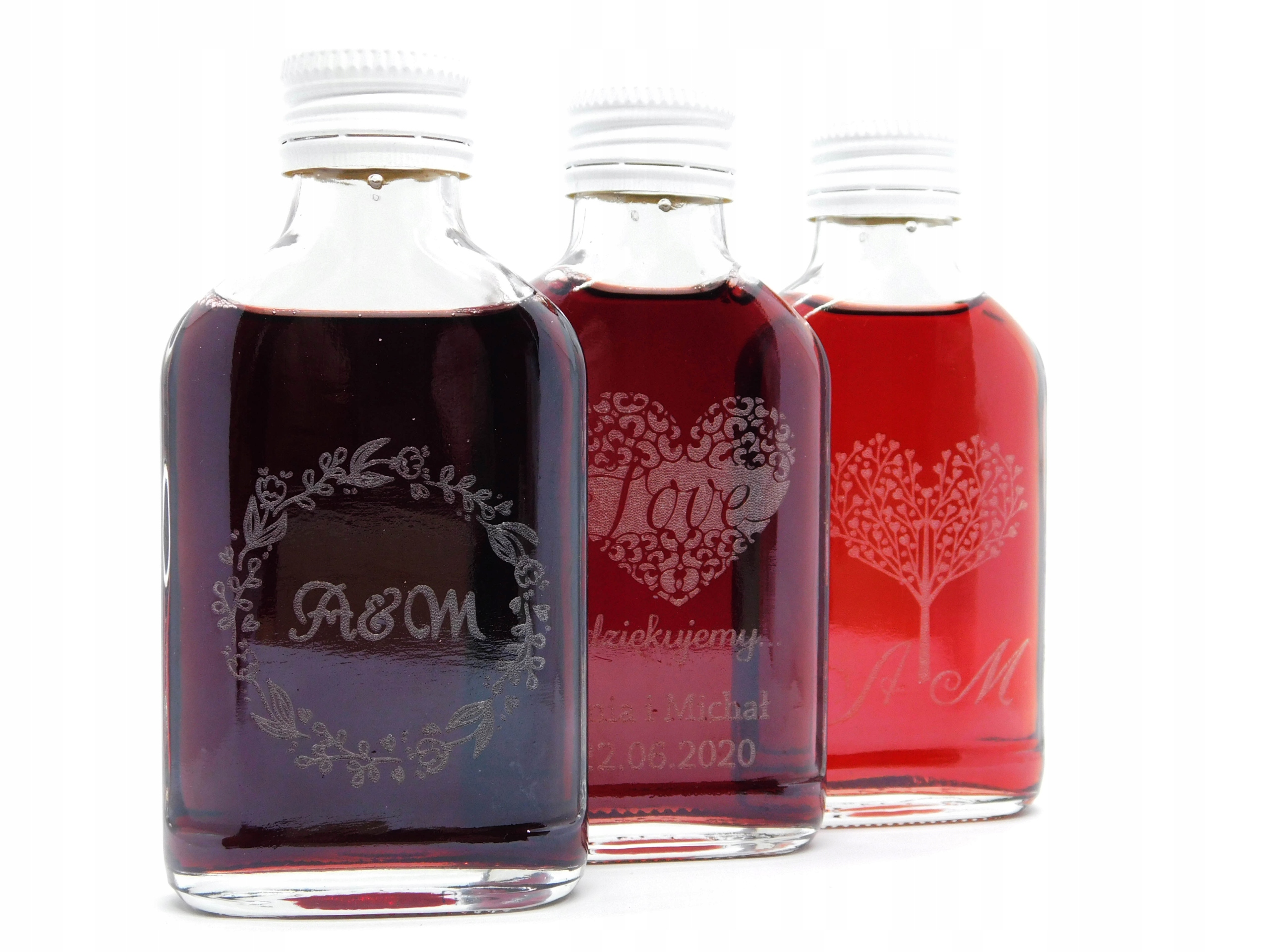 

Butelki 100ML Grawer Z Zakrętką Wesele