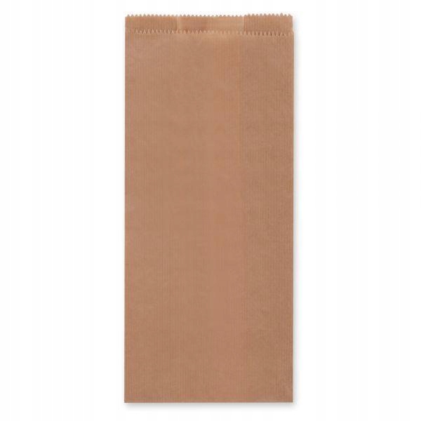 Torba Torebka Papierowa Brązowa śniadaniowa Fałdowa 240x80x410mm 500szt