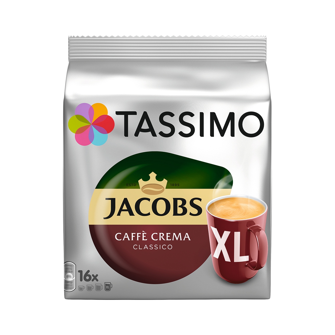 Levně Kapsle pro Tassimo Jacobs Caffe Crema Classico 16 kapslí