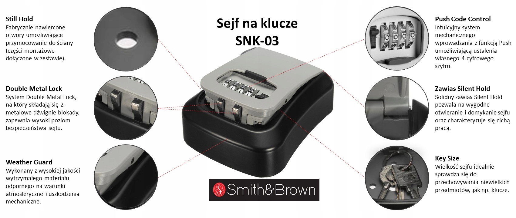 SEJF NA KLUCZE SKRZYNKA SCHOWEK SZYF KOD ŚCIENNY Marka inny