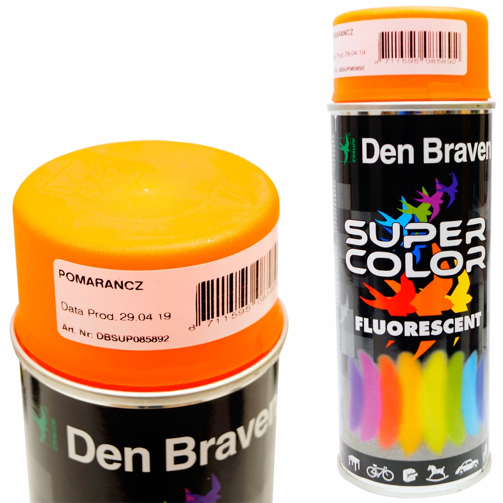 

Farba Fluorescencyjna Pomarańczowy Spray DenBraven