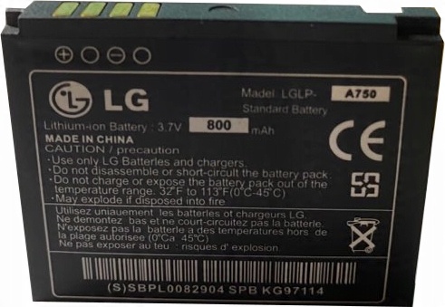 

Bateria Lg LGIP-A750 KE850 Prada KG99