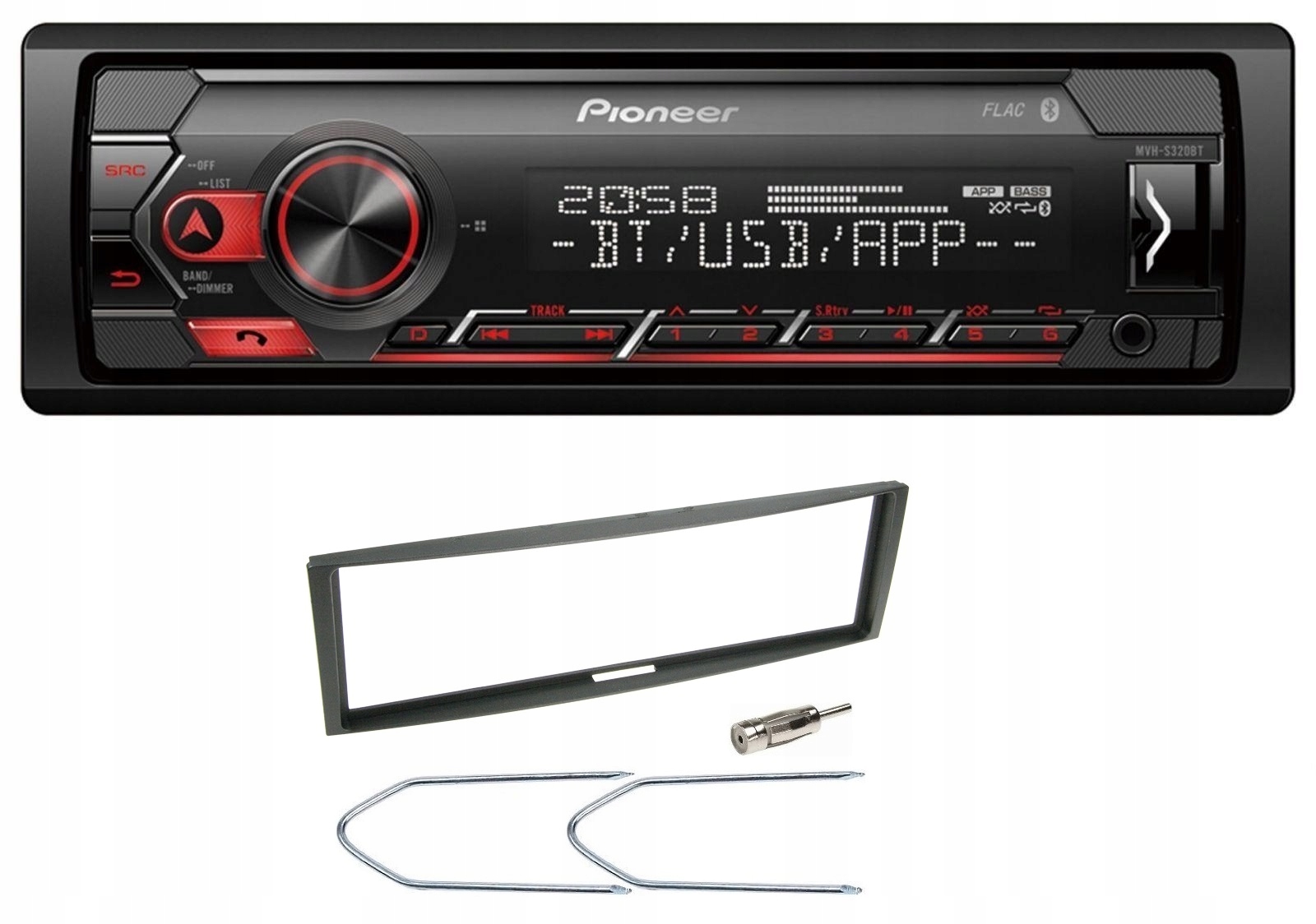 Pioneer MVH-S320BT Bluetooth autorádio MP3 Renault Megane II Modus