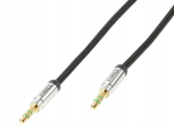

Kabel Aux Jack 3,5mm 0,5m 24K Ofc Oplot Nylon W-wa