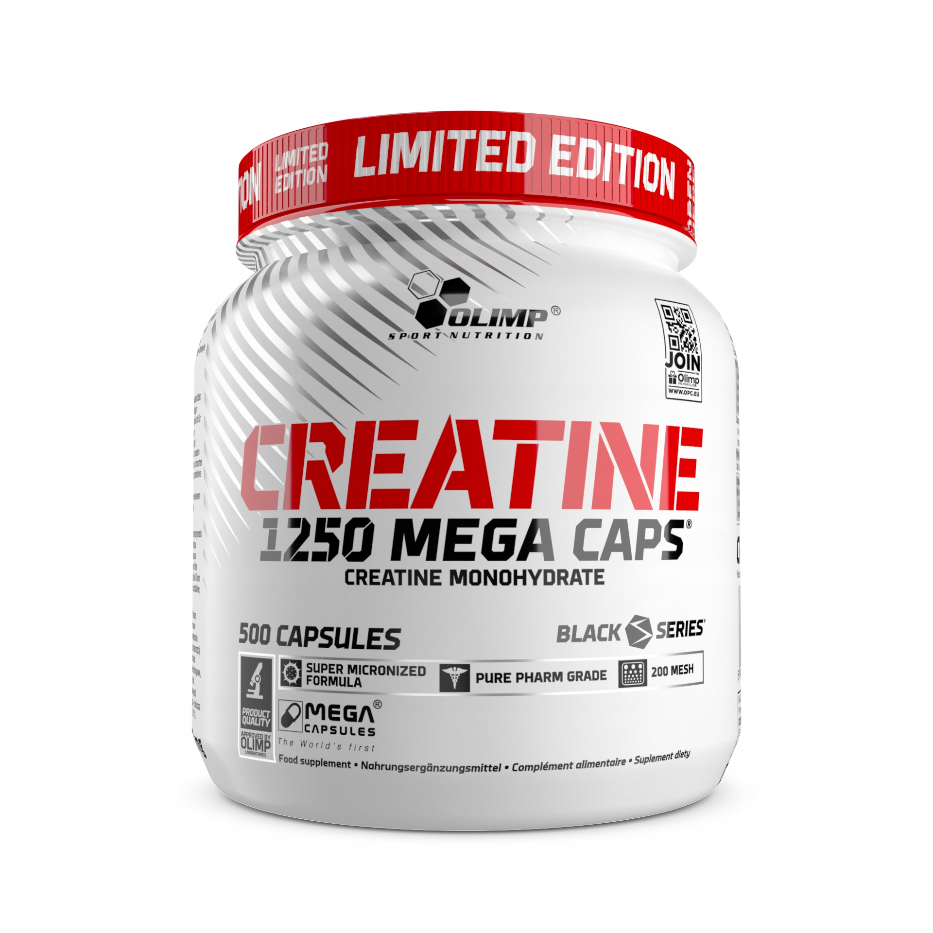 Olimp Creatine MC 500kap Kreatin Monohydrát Čistý Přírodní 125 Porcí