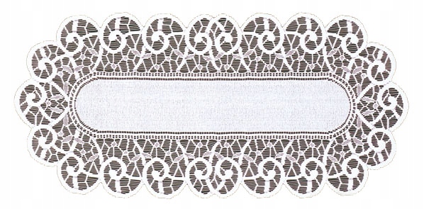 

Bieżnik Żakardowy Biały Owalny 40x90 50641