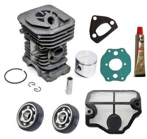 ZESTAW TŁOK CYLINDER HUSQVARNA 136 137 łożyska 38m