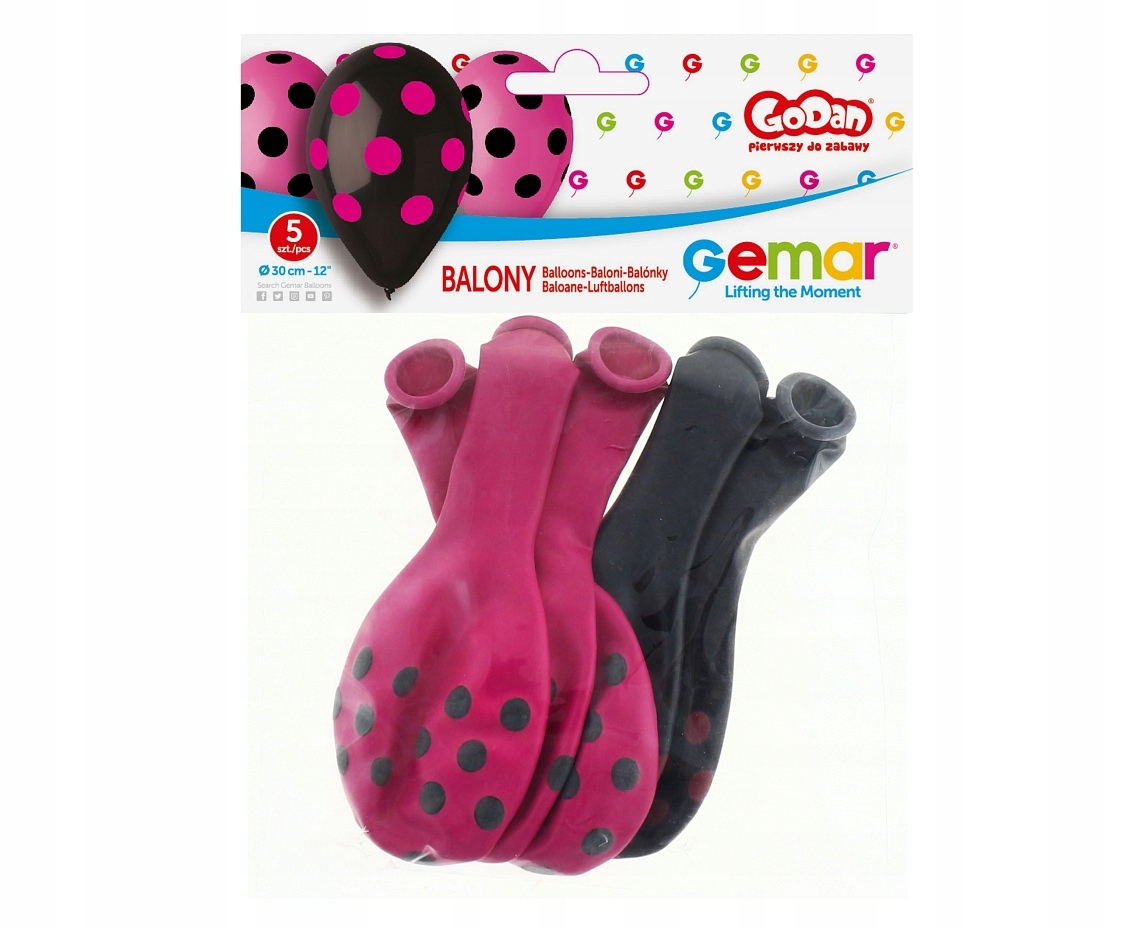 balony 5szt. grochy 12'' | GS110/157HN — 3