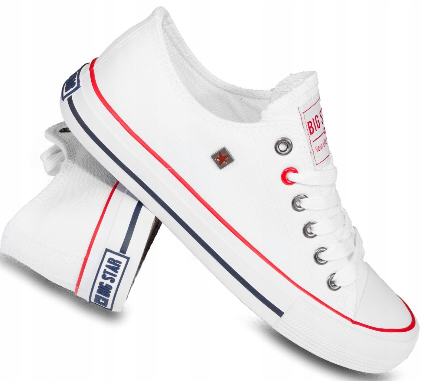

Trampki białe Big Star T274022 niskie klasyk 41