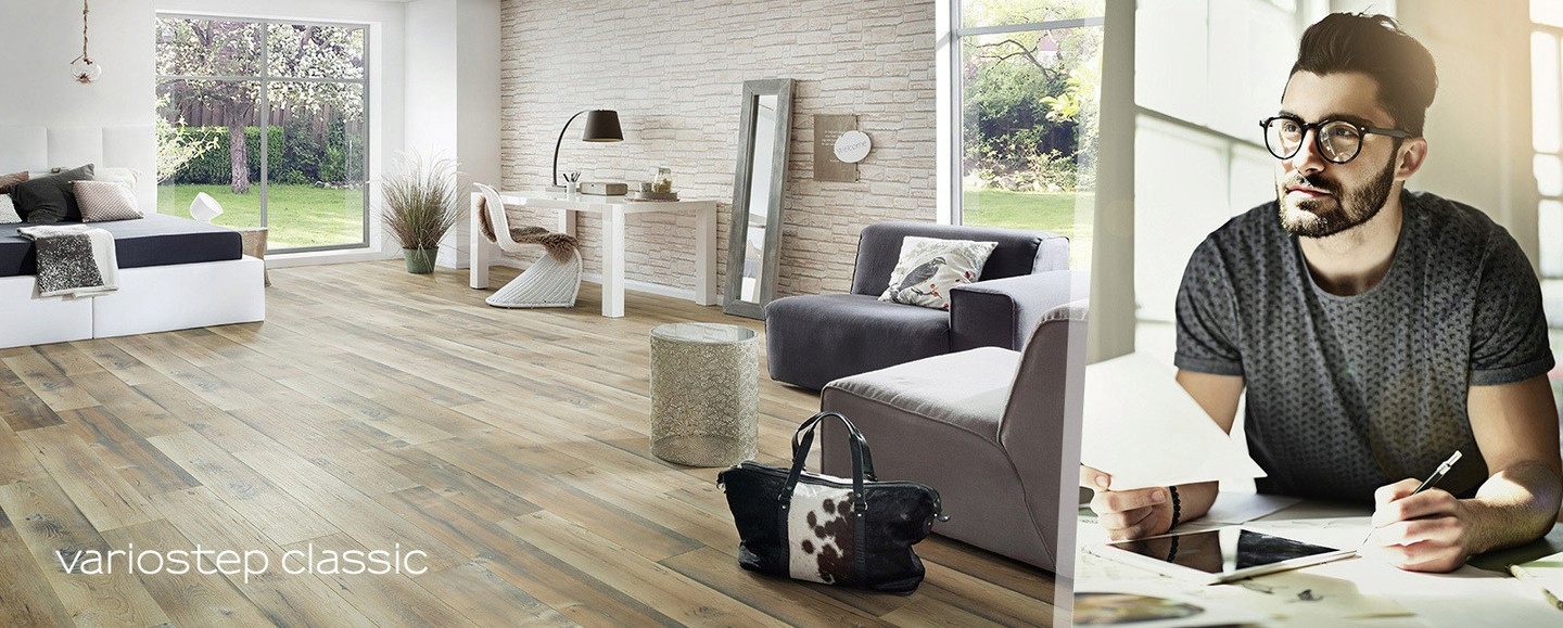 PANELE DĄB ALPEJSKI VARIOSTEP 8199 8mm AC4 V-FUGA Długość 1.29 cm