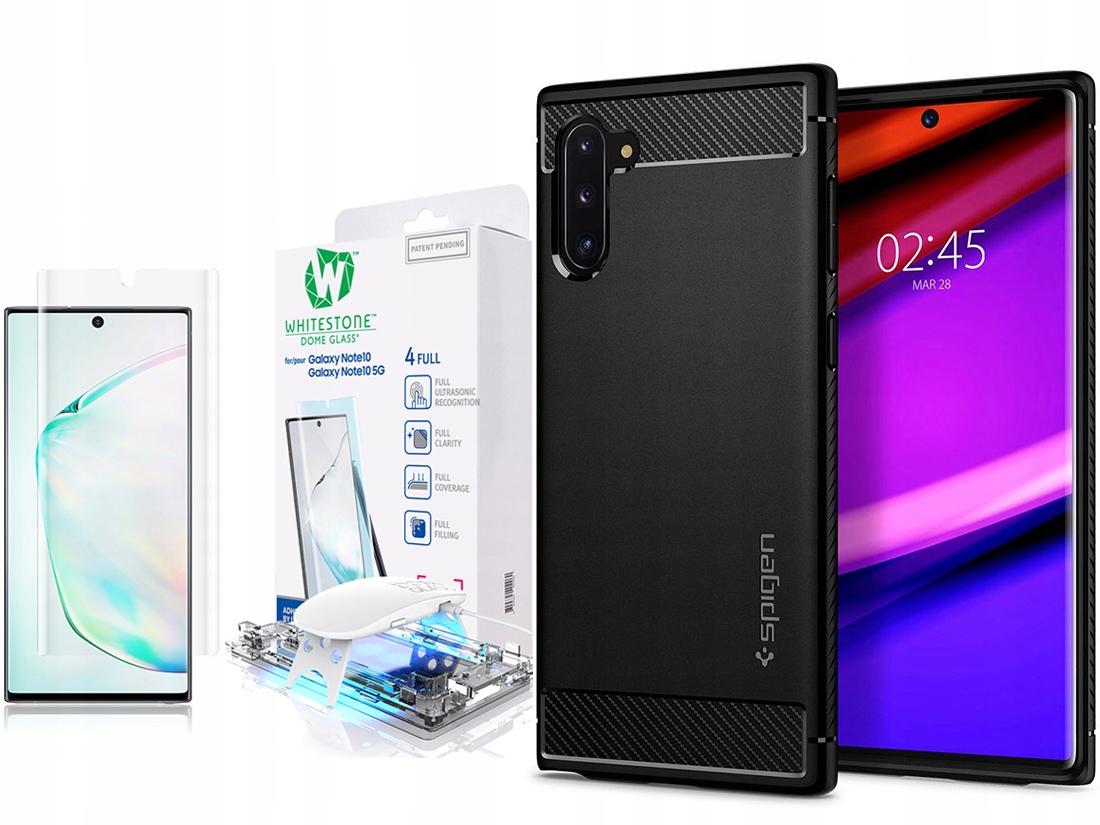

Spigen Rugged - Etui Do Galaxy Note 10 +szkło Dome