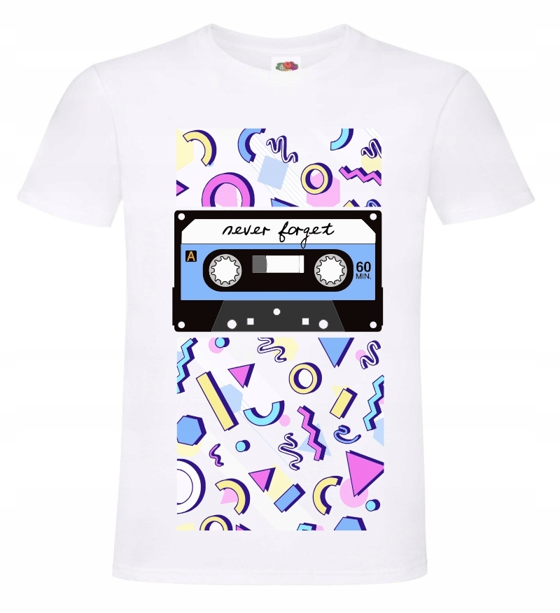 

Never Forget, dyskieteka vhs 80 T-shirt, koszulka