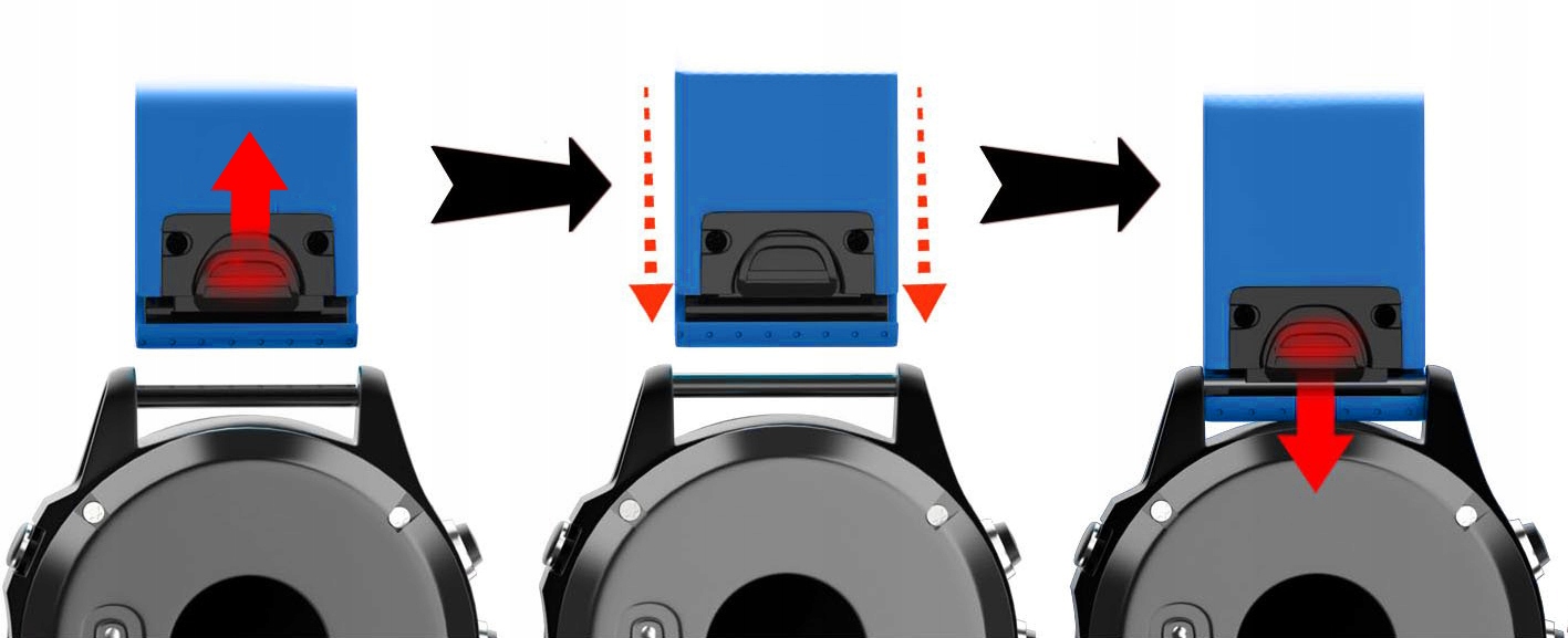 NIEBIESKI Silikonowy Pasek Garmin FENIX 5S Plus Model Fenix 5S  Plus