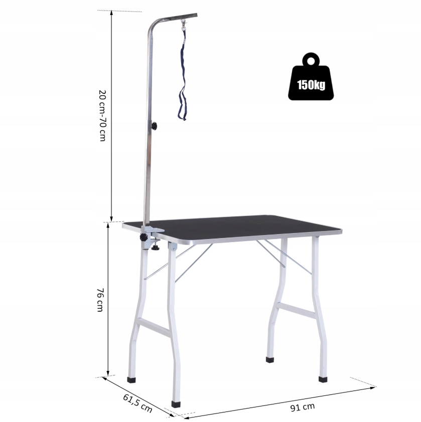 

Stół Trymerski Groomerski Smycz PawHut