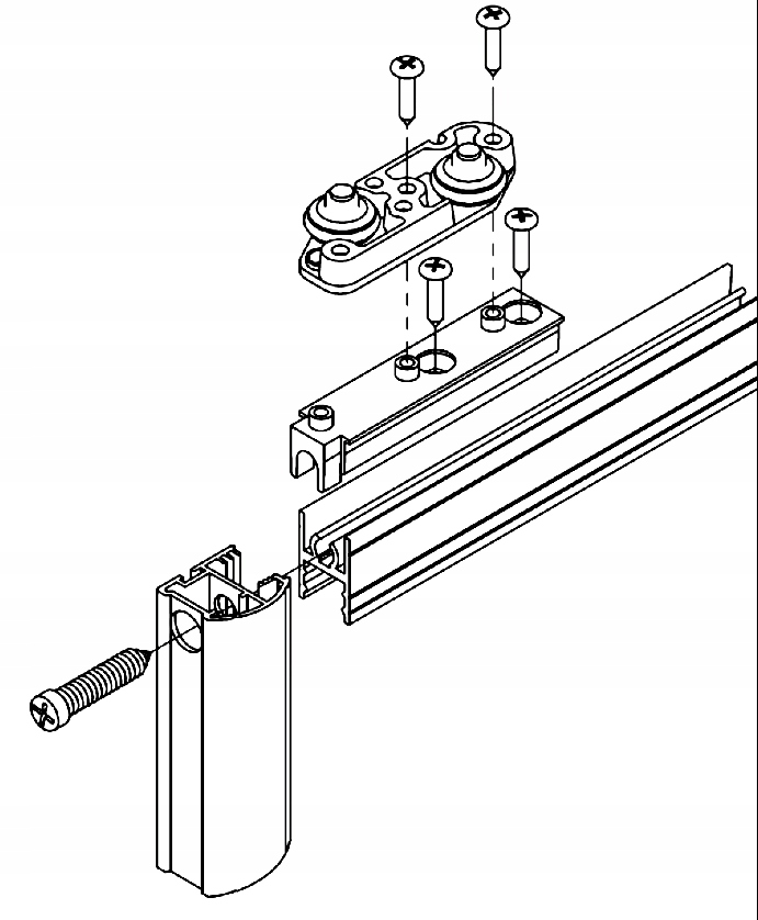 Rolka prowadnik drzwi przesuwne typ Senator - 2szt Kod producenta KOL-G-Senator