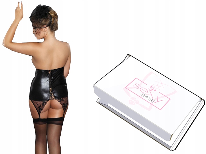 

Pas do pończoch XXXL 4XL Dla Puszystej Czerń 54 56