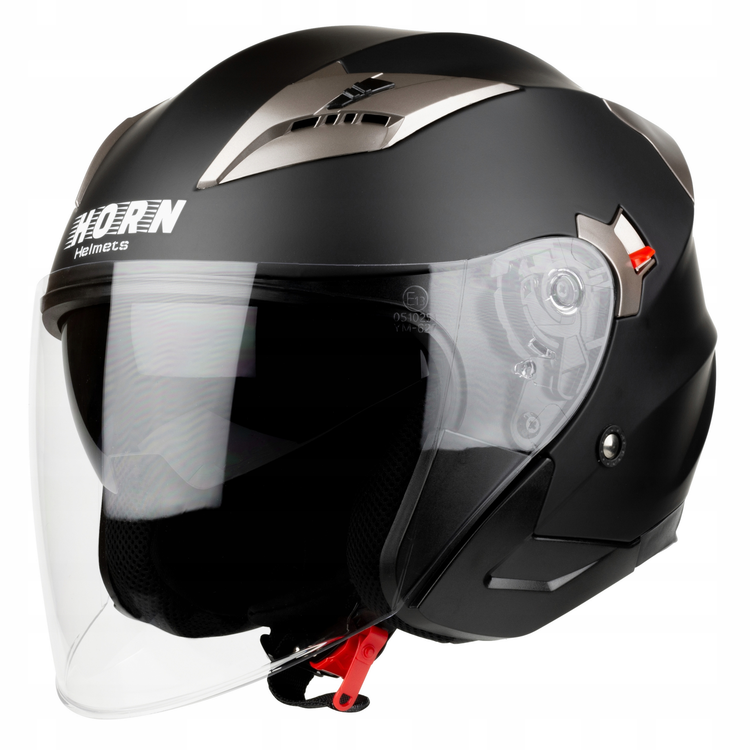 HORN KASK MOTOCYKLOWY CHOPPER OKULAR I KOMINIARKA Producent Horn