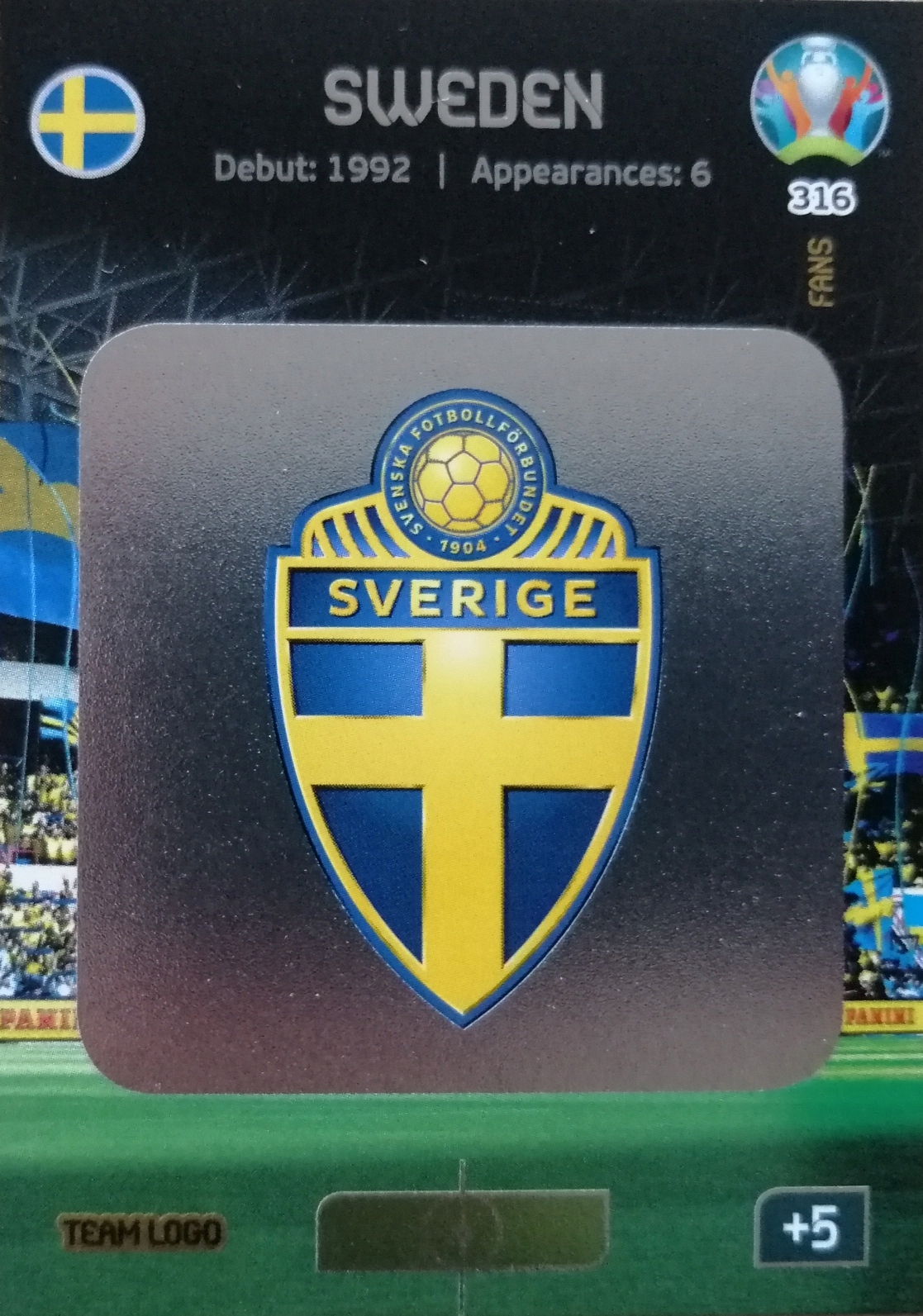 

Panini Euro 2020 Fans Team Logo 316 Szwecja