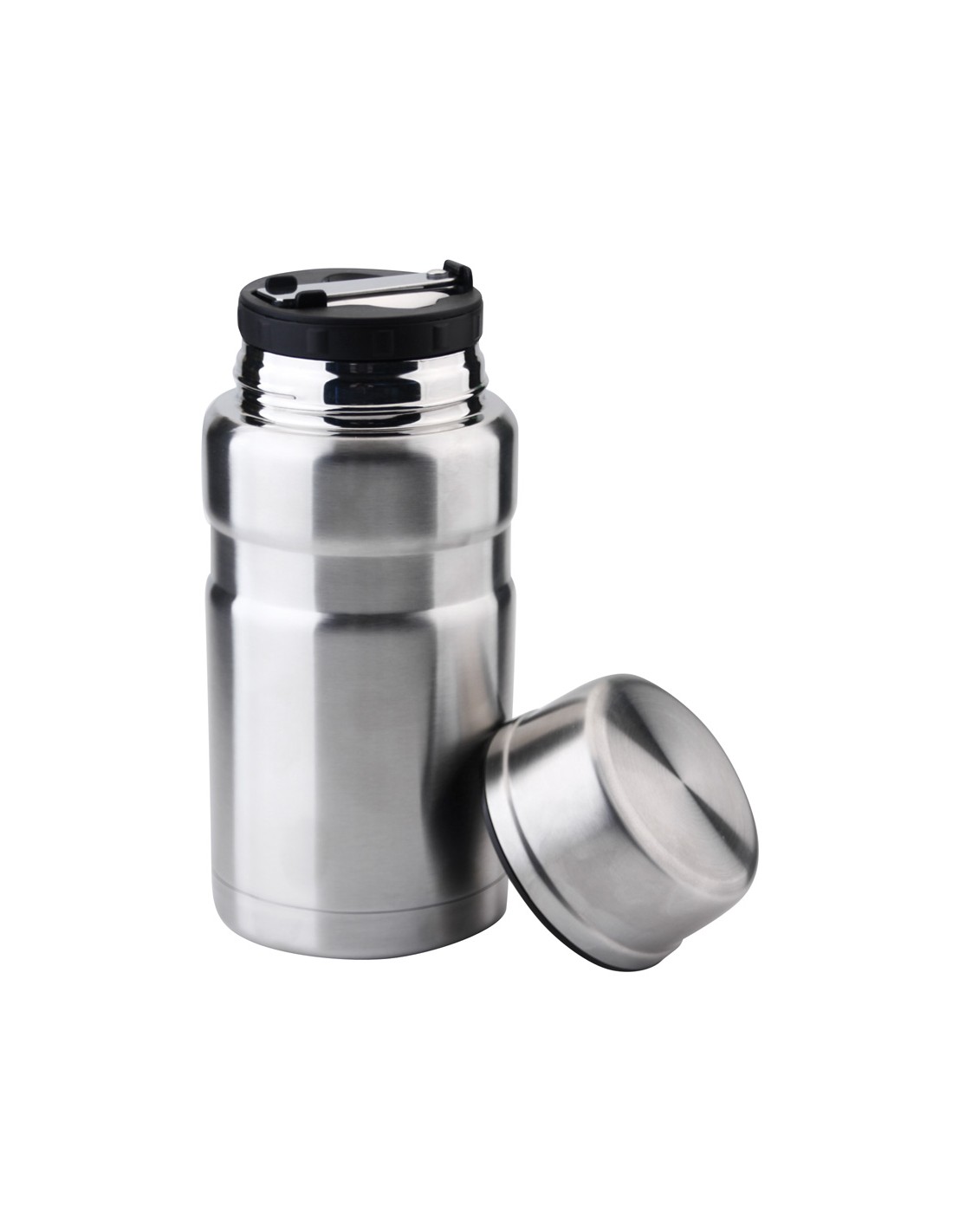 TERMOS OBIADOWY na ZUPĘ ŻYWNOŚĆ 0,75L OBIADOWY kanka 750 ml SREBRNY + ŁYŻKA