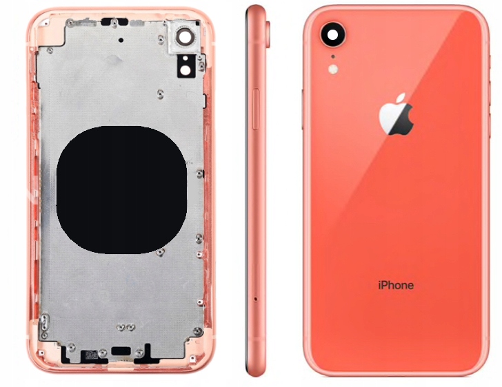 

iPHONE Xr Obudowa Tylna Korpus Szklana Koralowy
