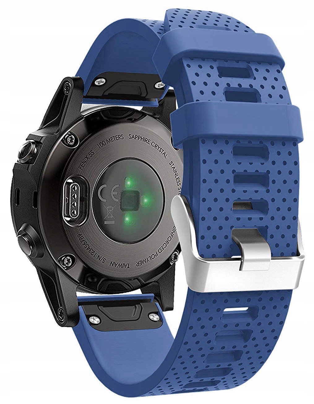 NIEBIESKI Silikonowy Pasek Garmin FENIX 5S PLUS