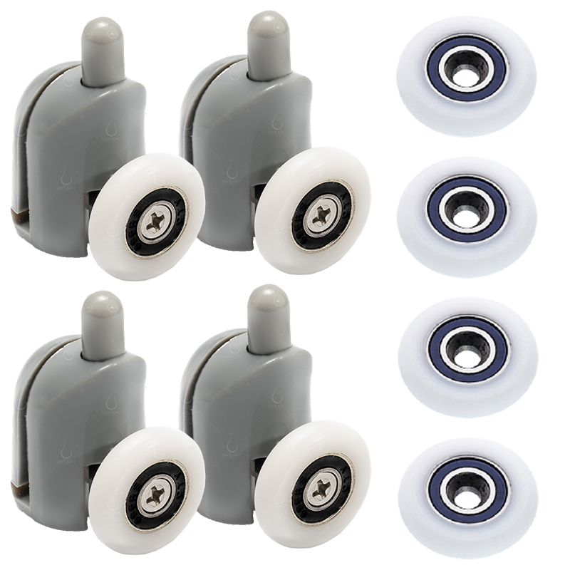 

Komplet 4 rolek 4 kółek do kabiny prysznicowych