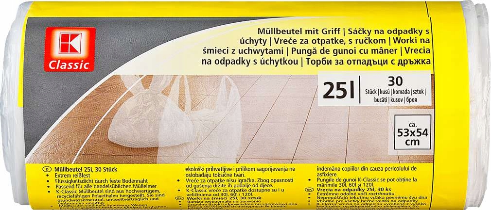 

Worki Na Śmieci Z Rączkami 25L 30szt Niemieckie De