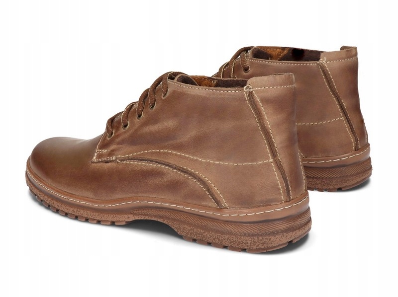 BUTY OCIEPLONE POLSKIE SKÓRA TRAPER 417 CZ 45 Oryginalne opakowanie producenta pudełko