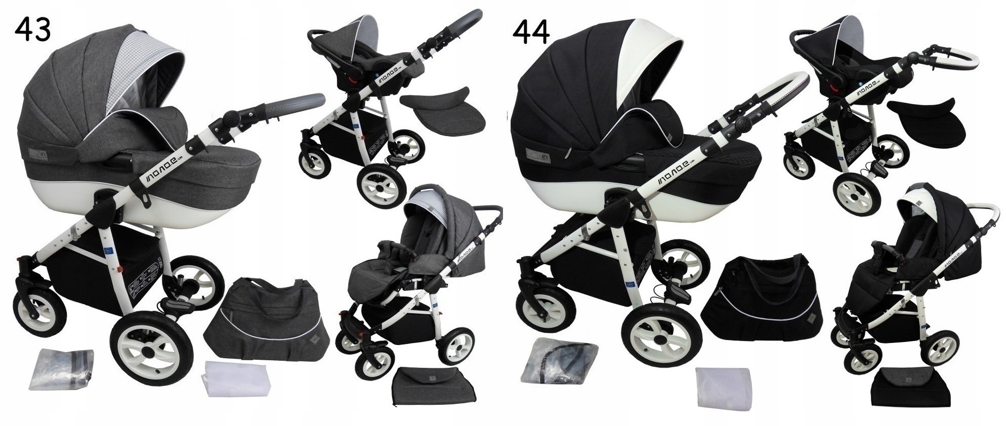 WÓZEK 3W1 MONO.E WÓZEK DZIECIĘCY TORBA + FOLIA Waga wózka 13.5 kg