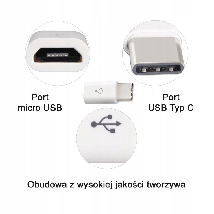 

Adapter przejściówka z micro Usb na Usb Type-C