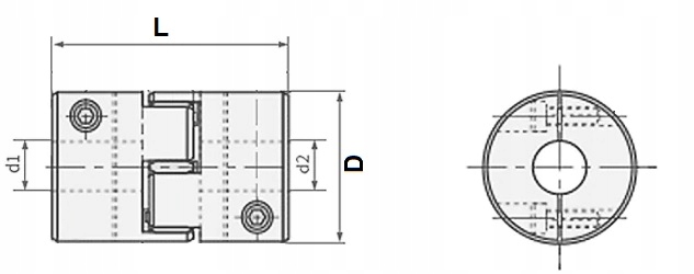 SPRZĘGŁO KŁOWE CNC BEZLUZOWE D30*L40 8x10 mm MOCNE Producent Inna