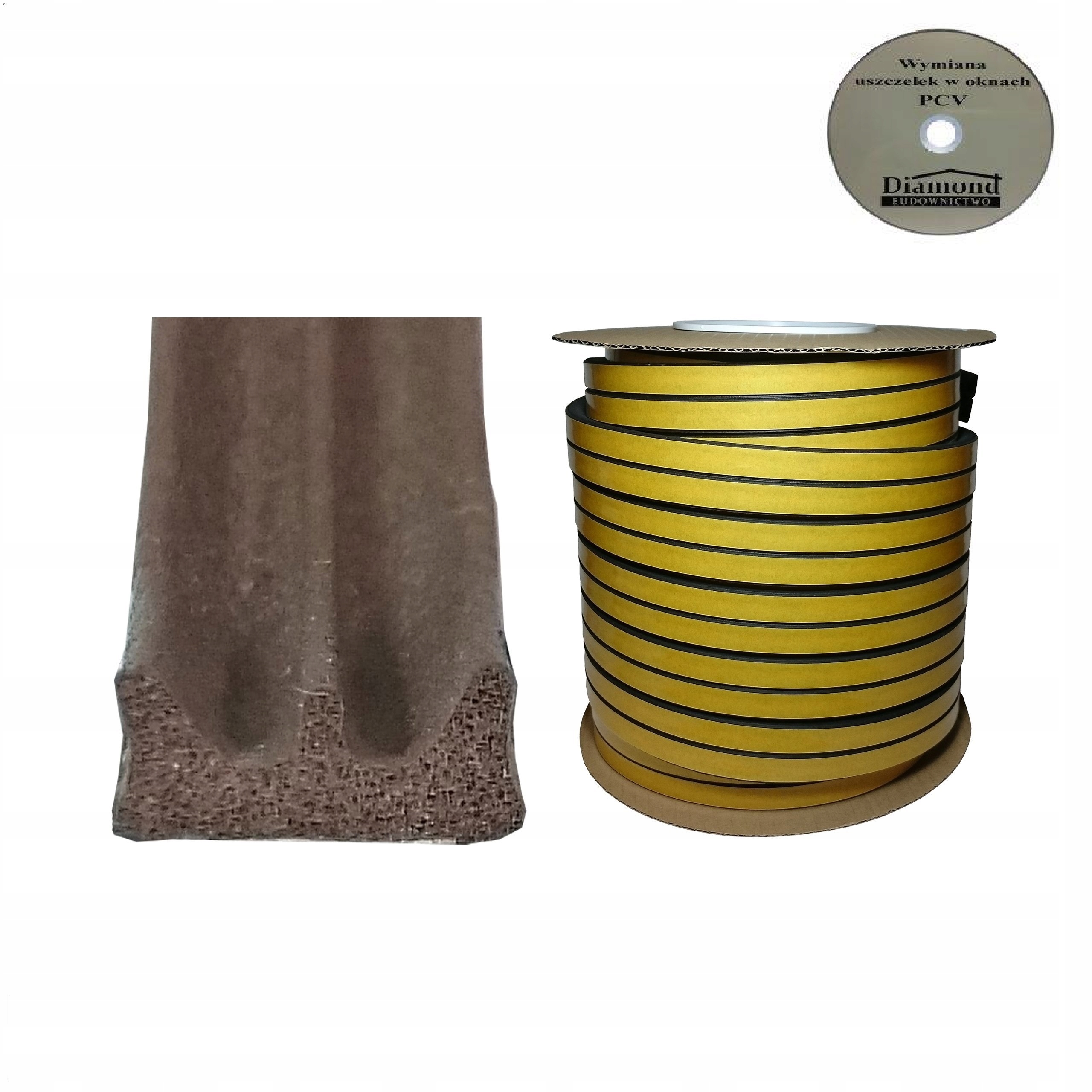 Uszczelki samoprzylepne do drzwi okien PROFIL E