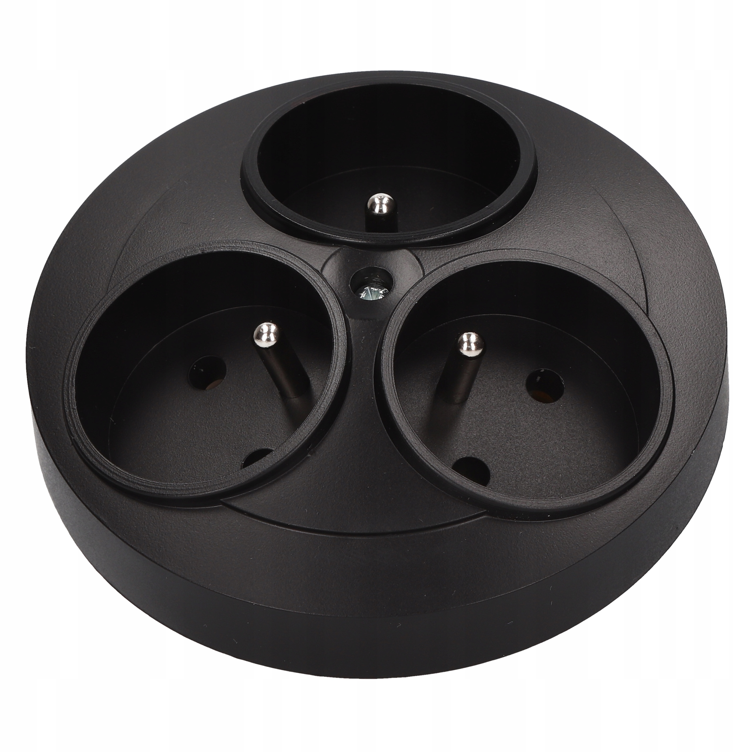 

Gniazdo Potrójne z uziemieniem Opal czarny mat